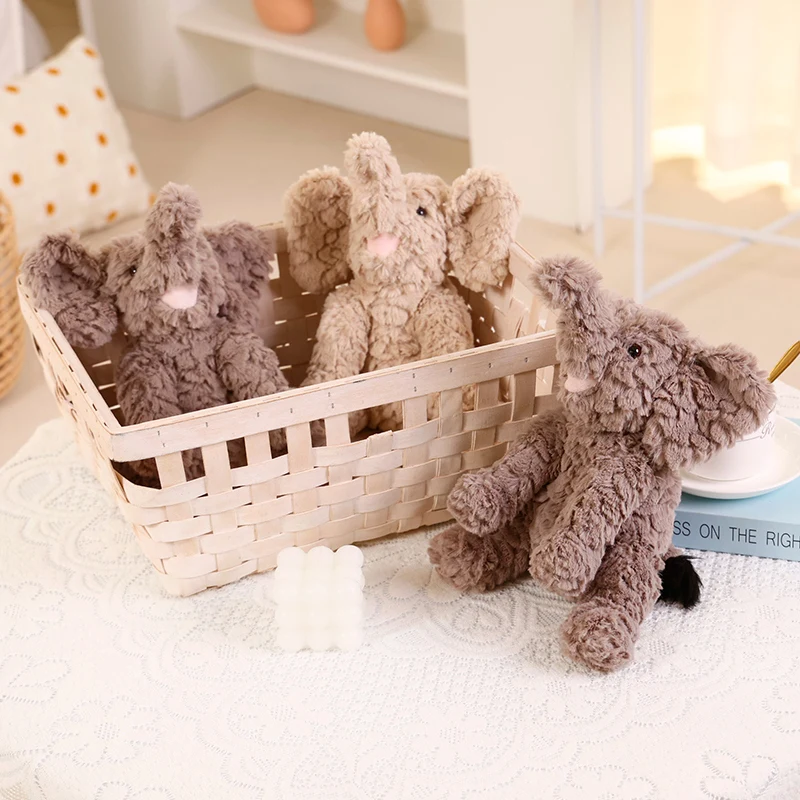 Cartoon Elephant Plush Toys Baby Room Decorative Stuffed Furry Animal Pillow Dolls for Slepping Kawaii Child Kids Lovely Gift