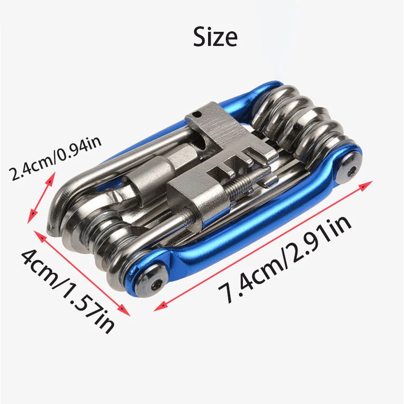 

Bicycle Mini Fold Repair Tool Kit Multi-Function Hex Wrench Nut Tire Repair Hex Allen Key Screwdriver for Honda 150F 250R 250X