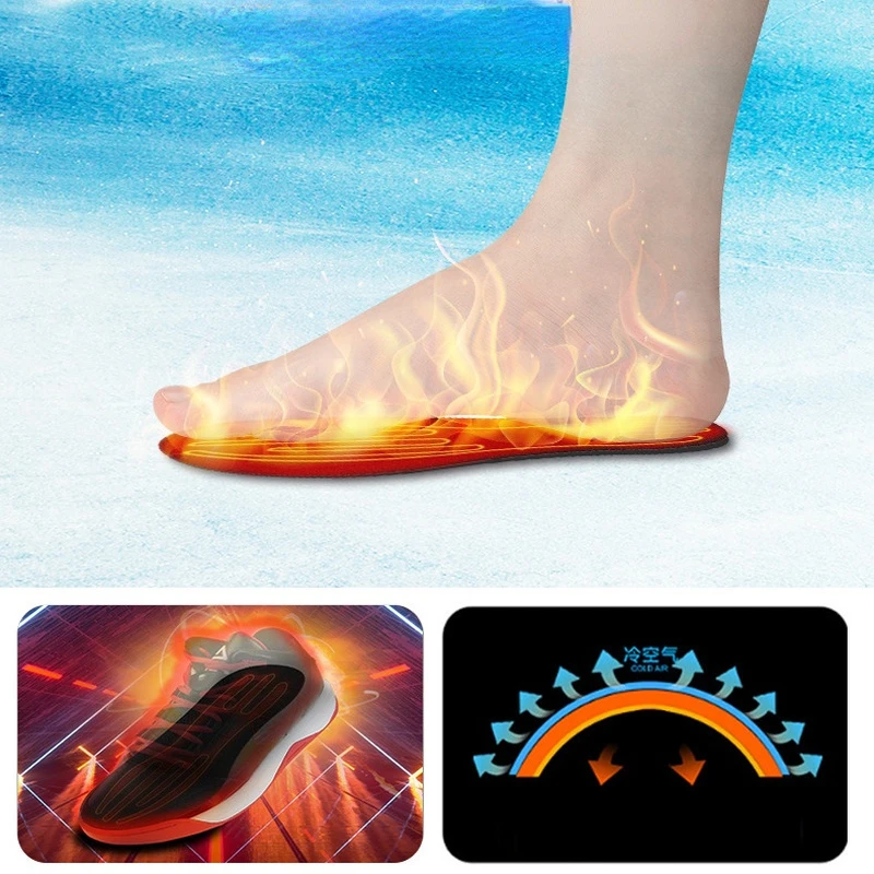 USB Rechargeable Heated Insoles Size 35-46 DIY Customizable Electric Heated Shoes Pad for Outdoor Skiing Winter Foot Warmers images - 6
