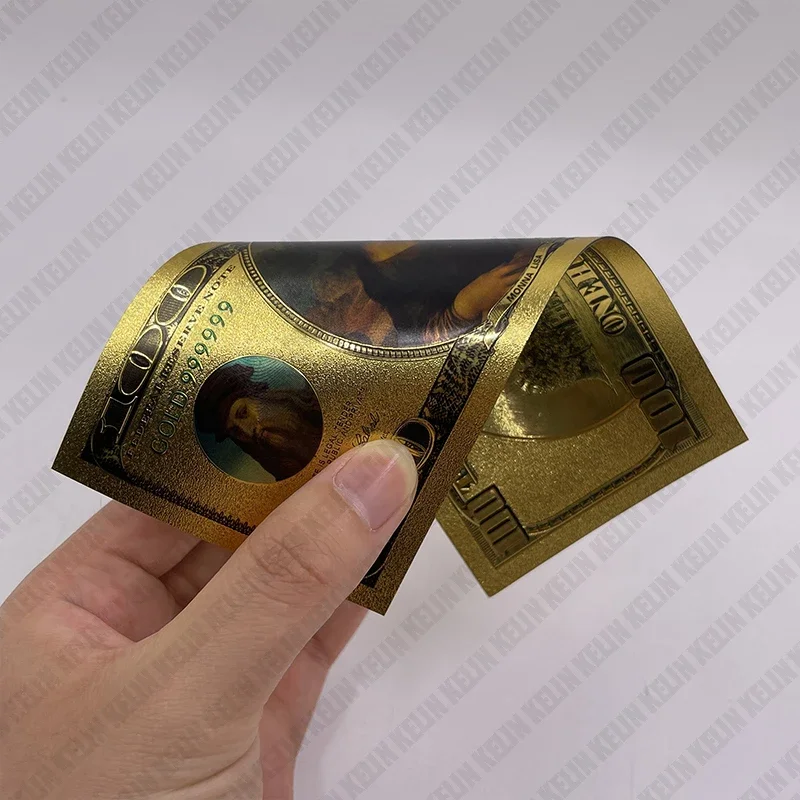 Знаменитая картина Мона Лиза памятные золотые банкноты художественный