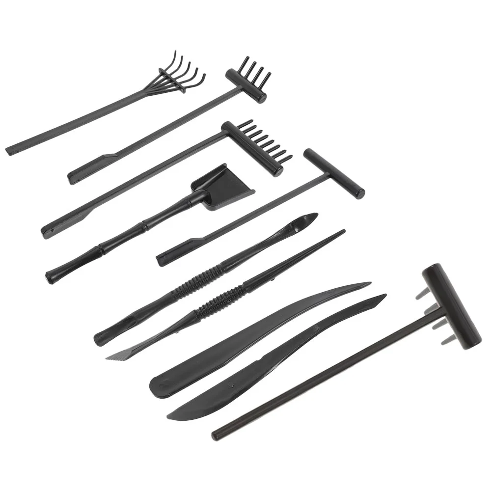 

10 Pcs Zen Garden Tools Kit Rake Crafts Miniature Sand Table Sandbox Plastic Rakes