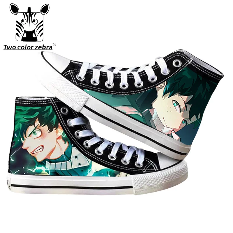 My Hero Academia Todoroki Shoto Midoriya Izuku Surrounding Canvas Shoes Unisex Hand Painted Casual Trendy Shoes