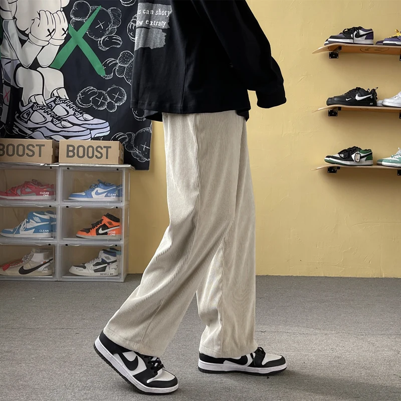 2022 г. повседневные вельветовые брюки большого размера Мужская одежда свободные в