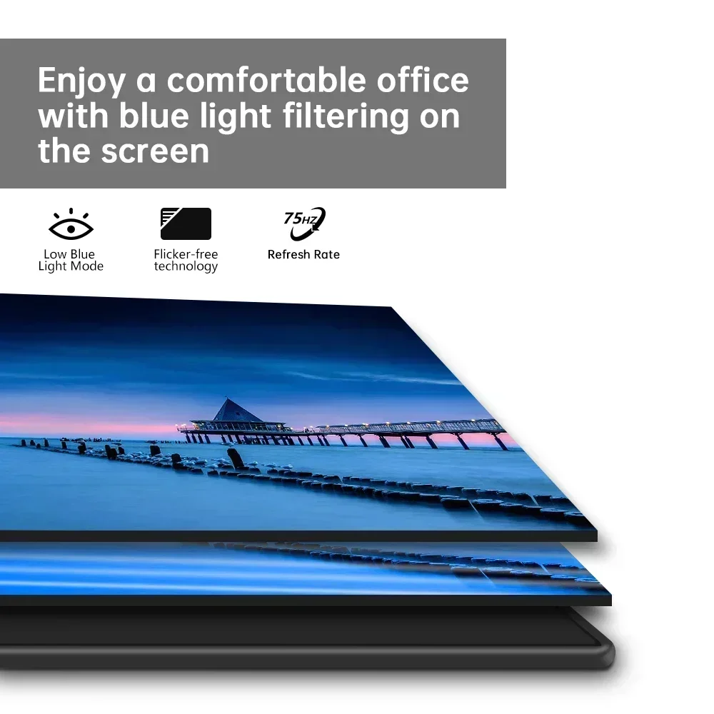 Настольный портативный монитор 2K 75 Гц настольный ПК компьютер ips ЖК-мониторы