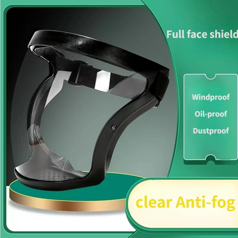 

Full Face Shield Kitchen Transparent Shield Home Oil-splash Proof Eye Facial Anti-fog Head Cover Safety Glasses