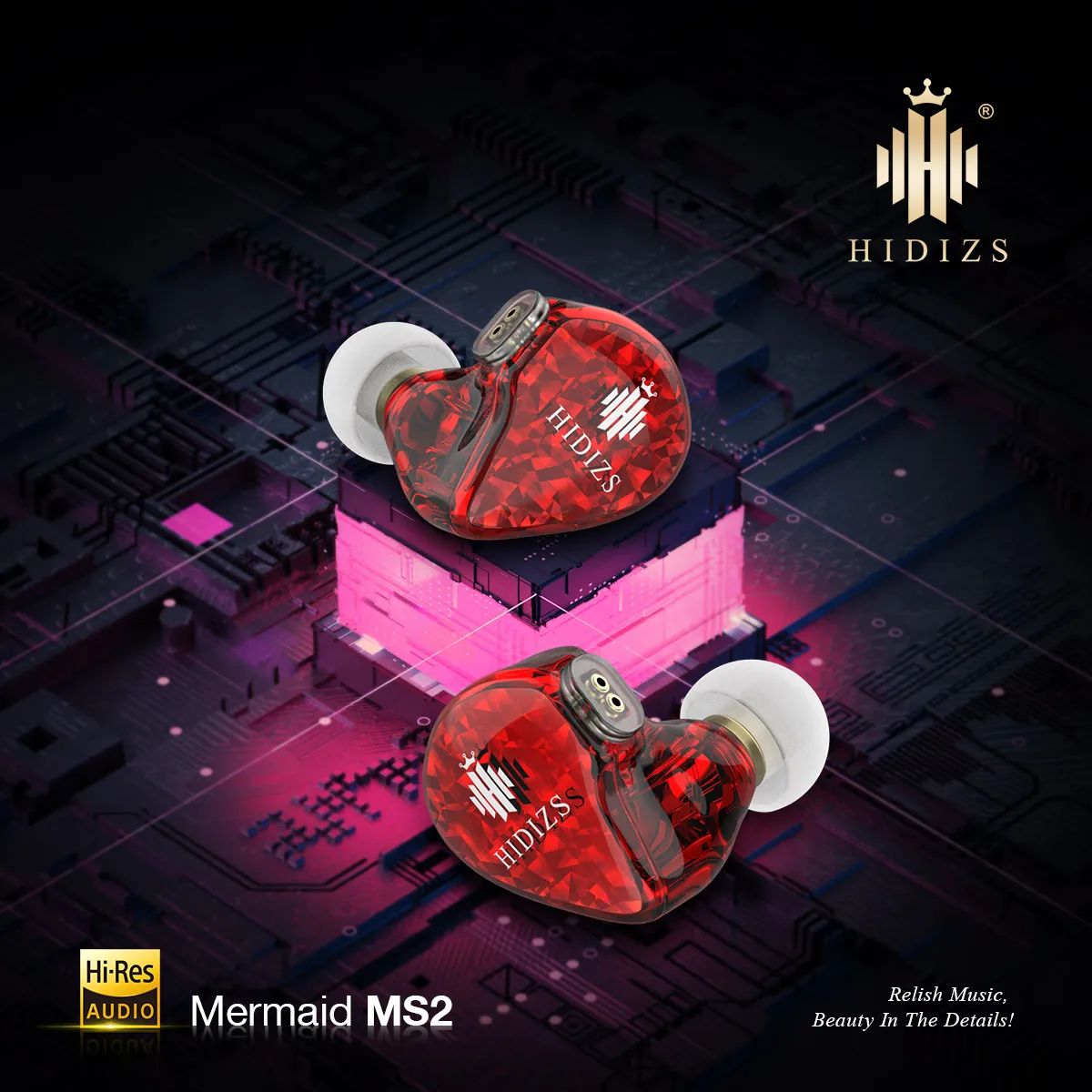 

Hidizs Mermaid MS2 проводной Hi-Fi наушник IEM динамический гибридный двойной драйвер 1Knowles BA + 1DD монитор со съемным аудиокабелем