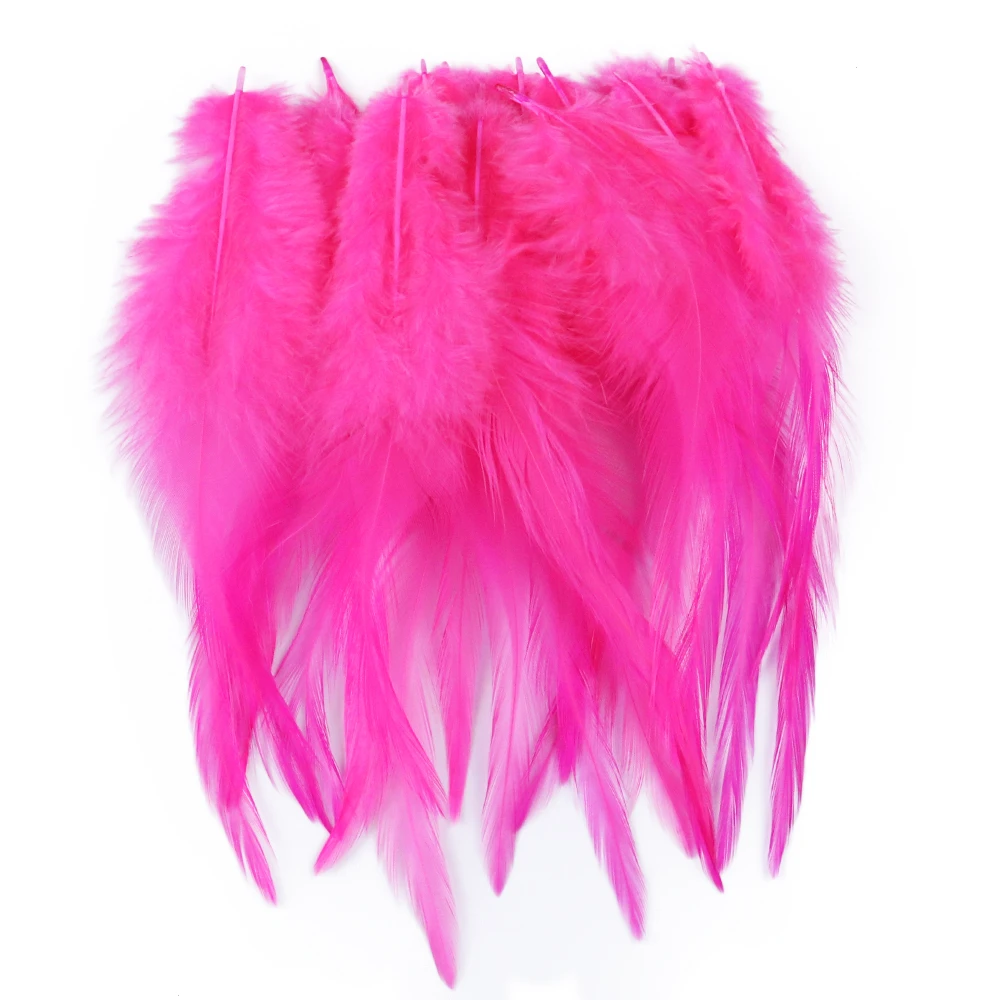 

50Pcs/Bag Pink Rooster Feathers for Needlework and Handicraft Dream Catcher Crafts Decor Accessories Chicken Feathers Fly Tying