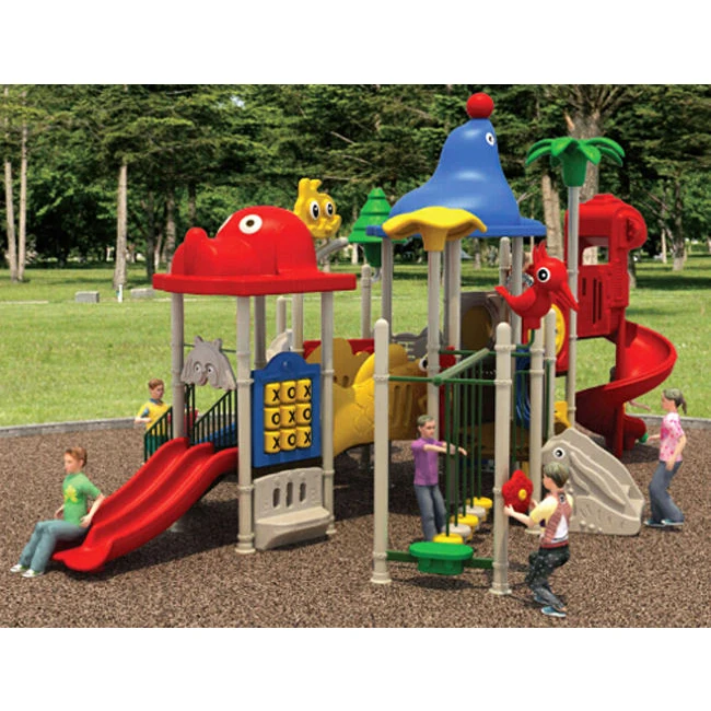

Outdoor Kids Plastic Slide And Swing Set Playground For Sale
