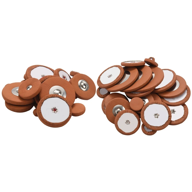 

27 Pcs Saxophone Pads Sax Sheep Leather Pads & 25 Pcs Low Midrange Village Music Leather Pipe Music Cushion Pads