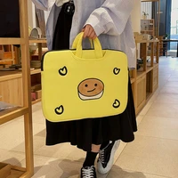 cute laptop sleeve handbag women 11 13 15 inch korean fashion cartoon embroidery computer sleeve case for macbook ipad air pro