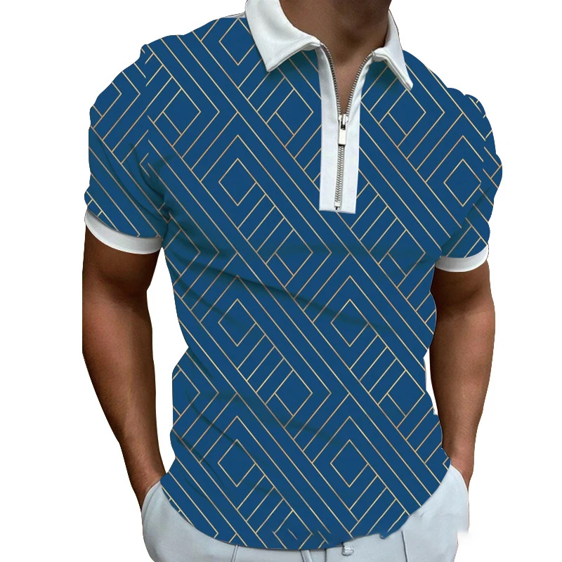 

Summer Men Vintage Polo Shirt For Male Jogging Sport Streetwear Fashion 3D Print Oversize Casual Polo Blouse Short Sleeve Tee