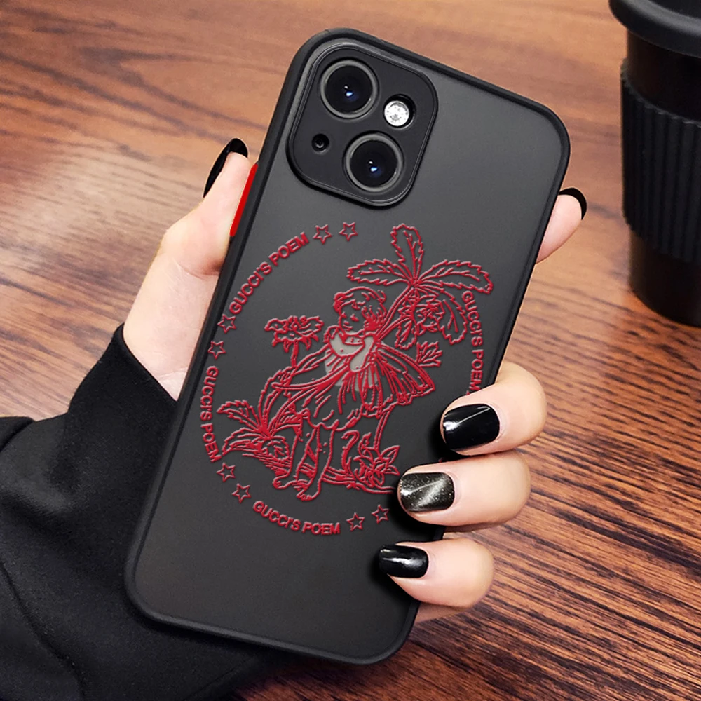 

Luxury Design for Girls Covers Colorful Bumper Shockproof for IPhone 13 8 7 Plus 12 Mini 11 Pro Max XR X XS girl poem Phone Case