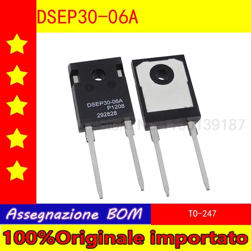 

100%Originale importato 10pcs/lot DSEP30-06A TO-247 general purpose switching power diode 600V 30A 165W