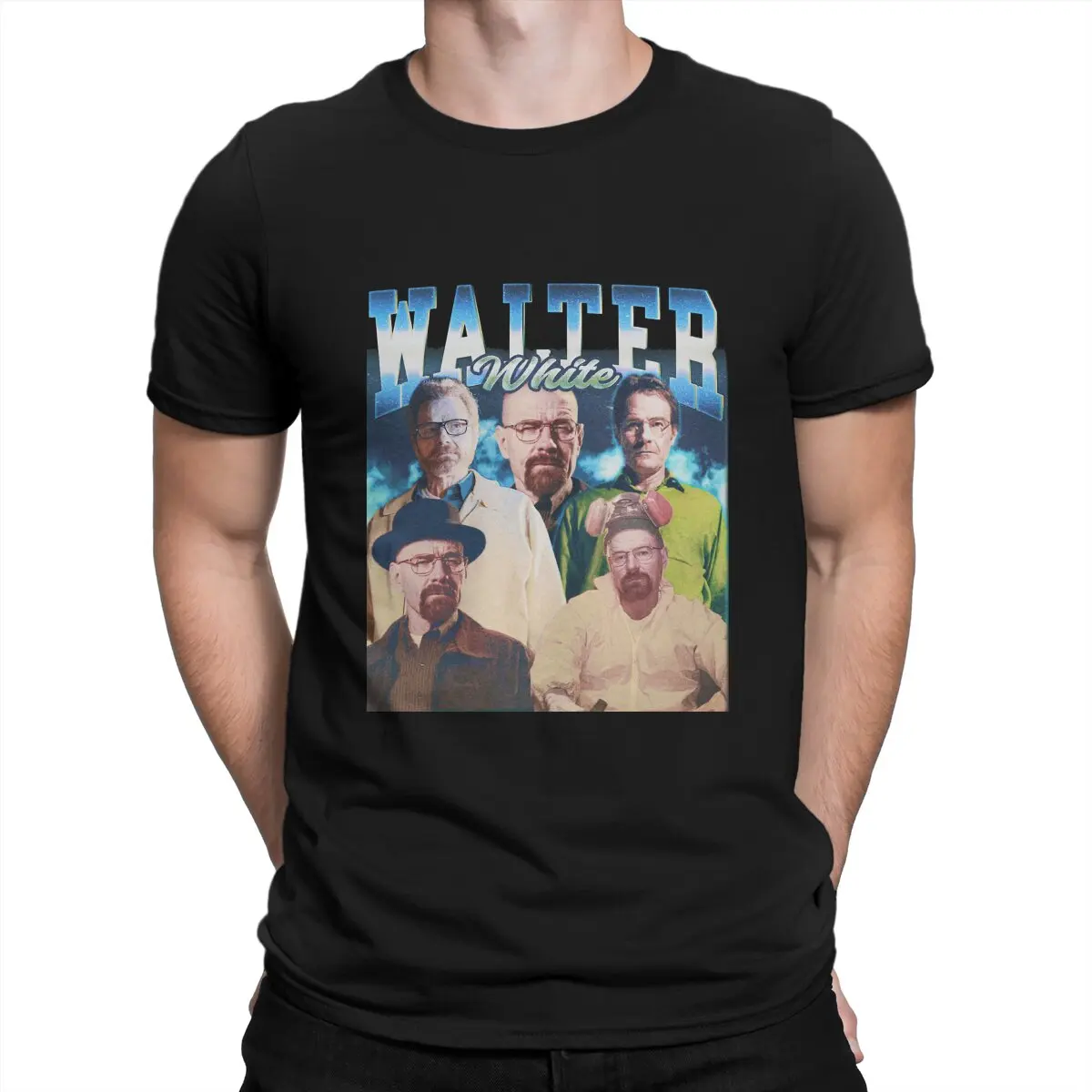 

WALTER WHITE Vintage 90s Rap Style Man's TShirt BreakingBad O Neck Short Sleeve Fabric T Shirt Funny High Quality Gift Idea