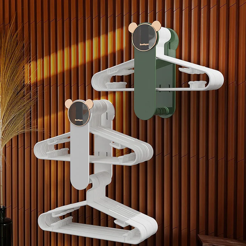 

Retractable Clothes Rack for Storing Magic Articles Household Wall-mounted Clothes Hanger Multifunction Storage Rack for Balcony