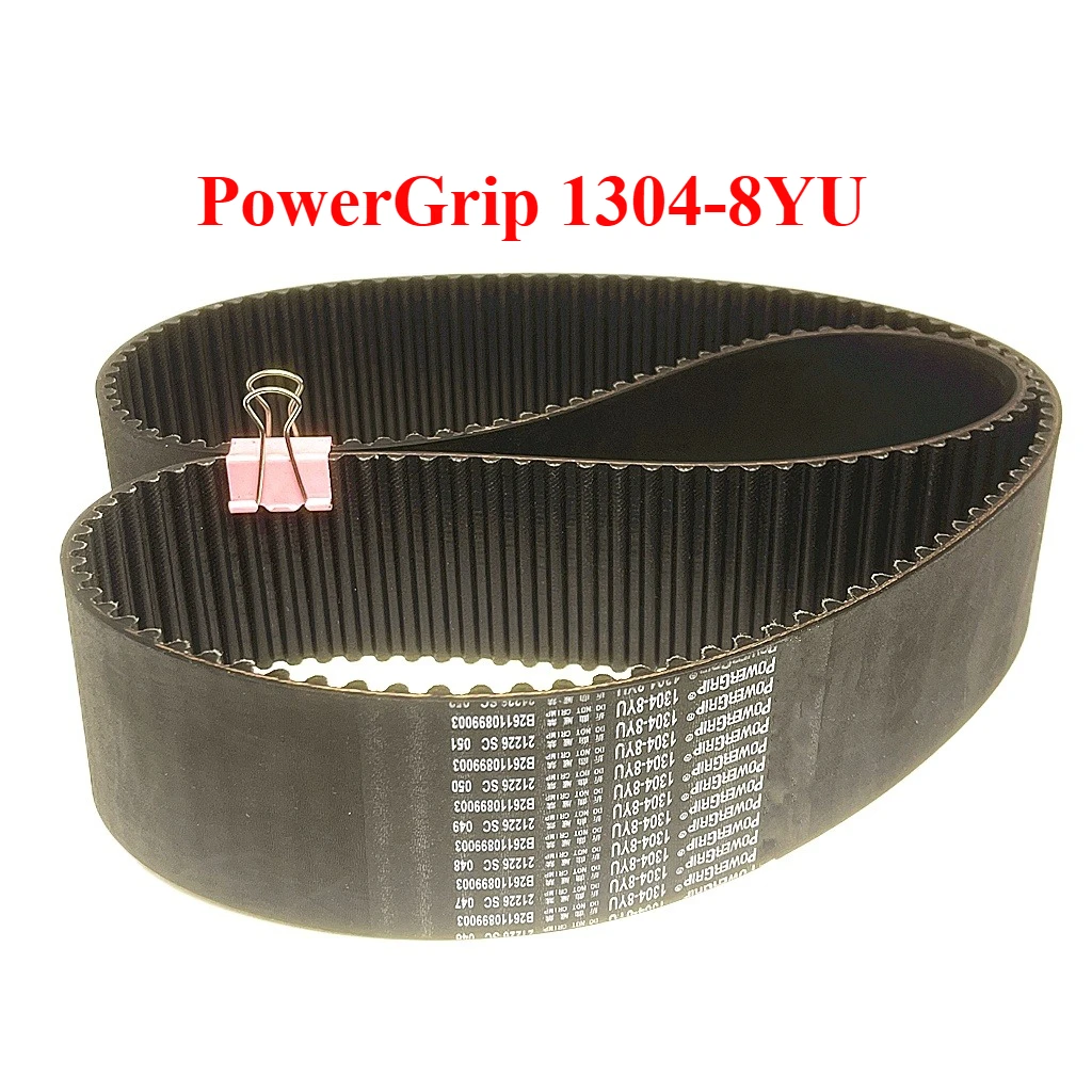 Фото Ремень приводной PowerGrip 1304-8YU с дуговыми зубьями для 3D-принтеров, гравировальных станков, токарных станков с ЧПУ, шпинделей роботов, генераторов №1