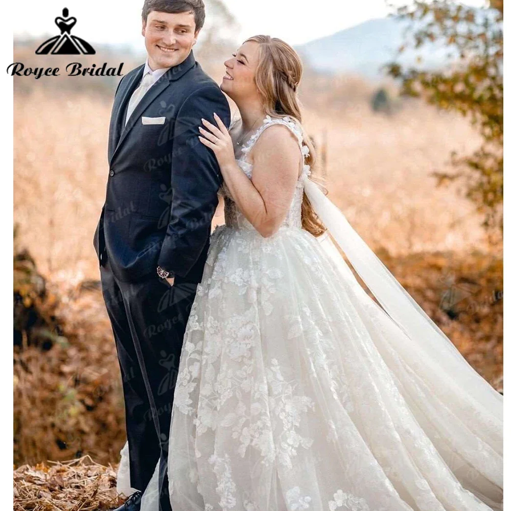 Roycebridal Роскошные кружевные свадебные платья с открытыми плечами и короткими