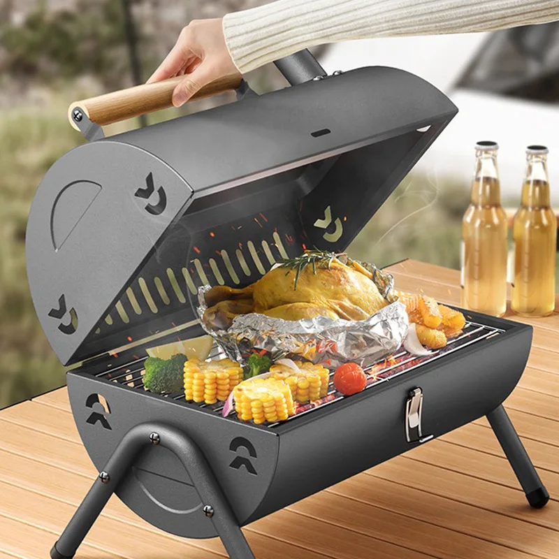 

Outdoor Barbecue Rack Chimney BBQ Stove Household Skewers Barbecue Meat Smokeless Charcoal Grill Outdoor Chimney Furnace