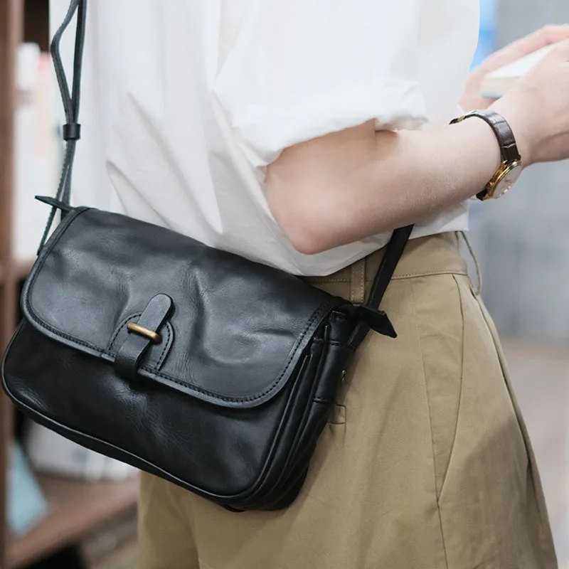 Женская сумка через плечо из воловьей кожи