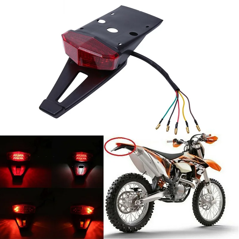 

Motorcycle ATV LED Rear Fender Taillight Tail Brake Stop Indicator Signal Lamp Turn Signal Light Enduro for Bobber Dirt Bike