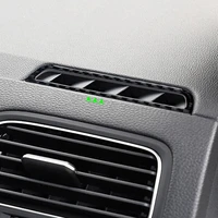 2pcs carbon fiber car side air conditioning air outlet vent cover sticker trim for vw golf 7 mk7 vii 2013 2014 2015 2016 2017