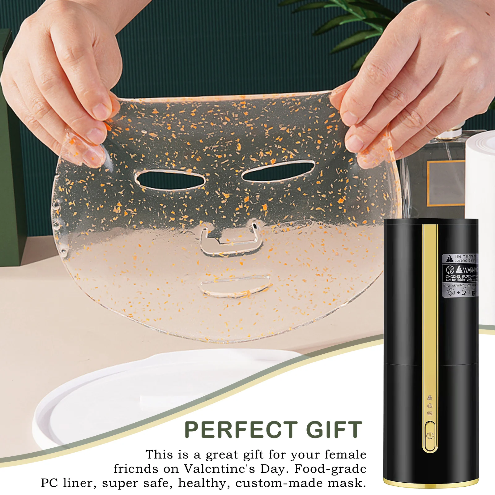 

Face Masque Maker Machine Fruit Vegetable Home Automatic DIY Face Masque Maker DIY Facial Masque Tool With 2 Pairs Eye Patch