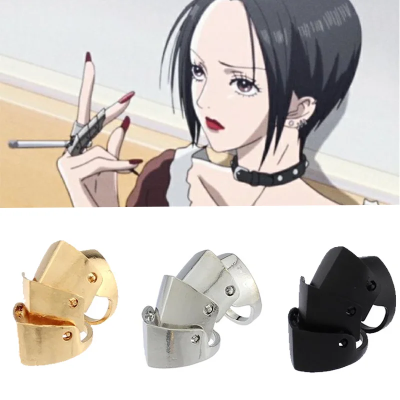 

Anime NANA Oosaki Nana Same Scroll Joint Armor Ring Punk Gothic Rock Metal Knuckle Finger Rings for Women Jewelry Cosplay Gift
