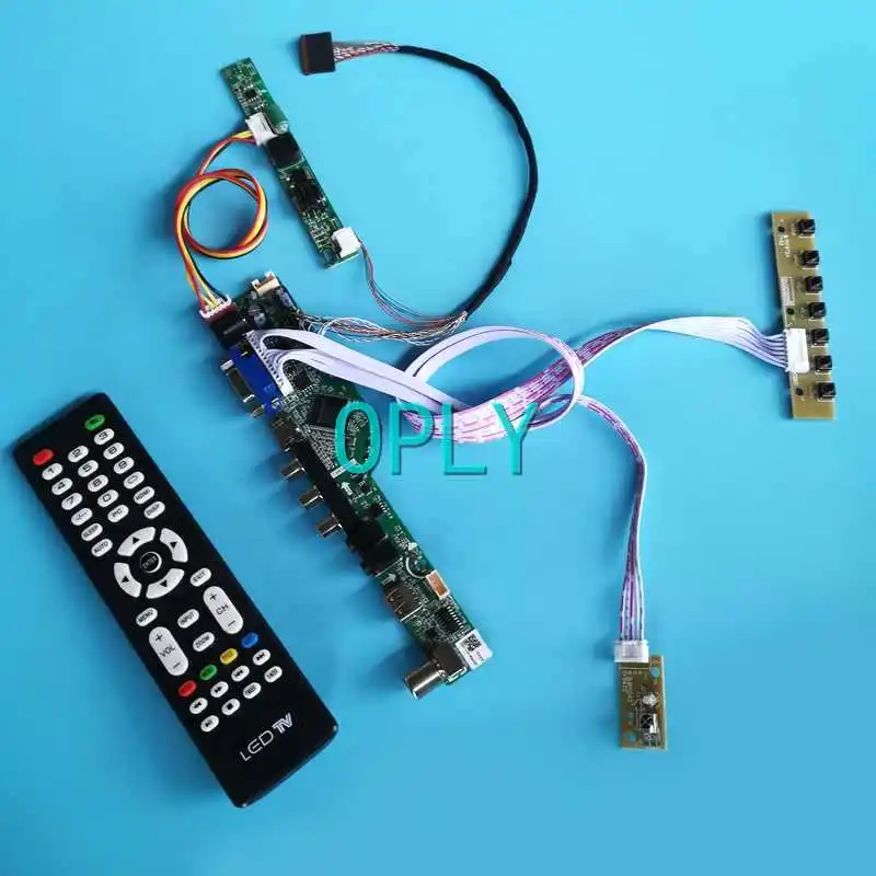 

For B154PW04 N154C6 Laptops Monitor Analog TV Controller Board 15.4" DIY Kit HDMI-Compatible VGA USB RF 1440*900 LVDS 40-Pin