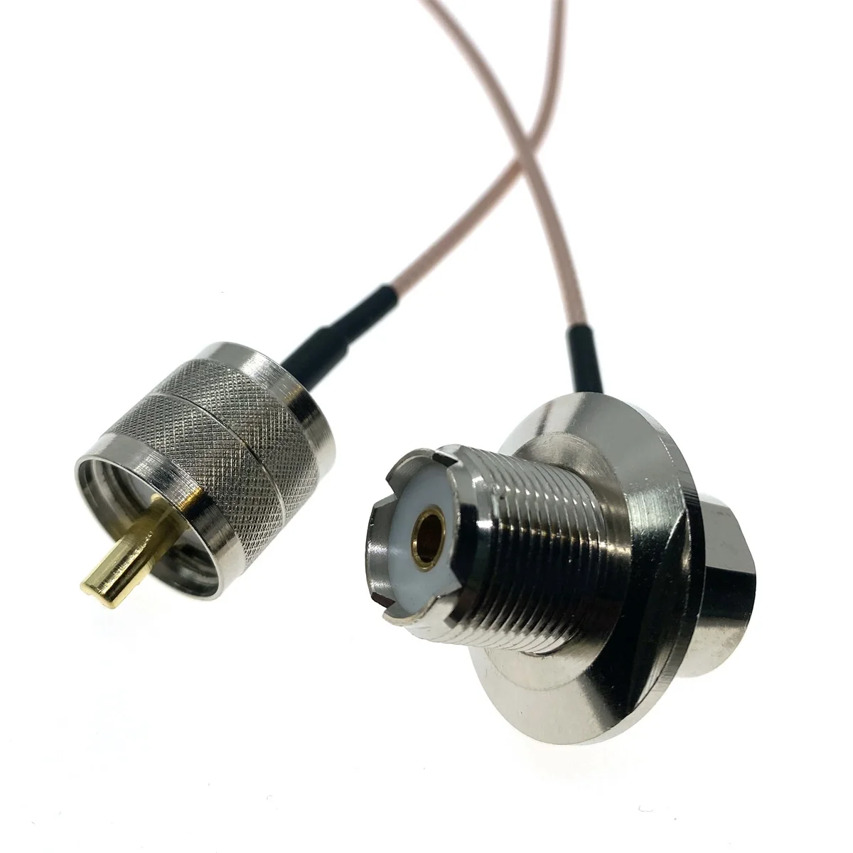 

RG316 PL-259 SO-239 UHF переходник розового цвета