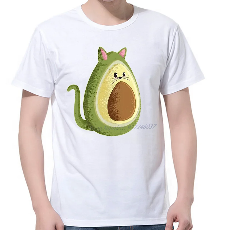 

Men's T-Shirts Avocado cat funny Print Oversized Tops Tee shirts graphic t shirts Harajuku Men clothing