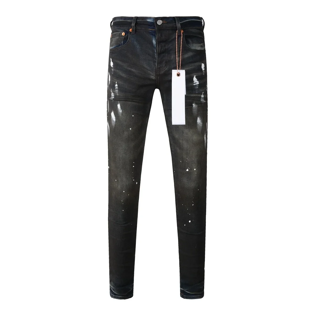 Высококачественные фиолетовые брендовые джинсы ROCA уличные черные раскрашенные