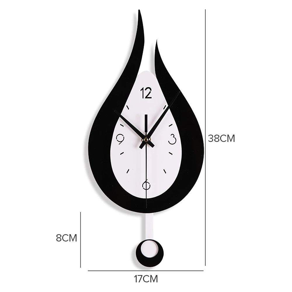 New European Wall Clock Bedroom Living Room Creative Water Drop Modeling Pendulum Clocks Home Silent Horloge Art Decoration | Дом и сад