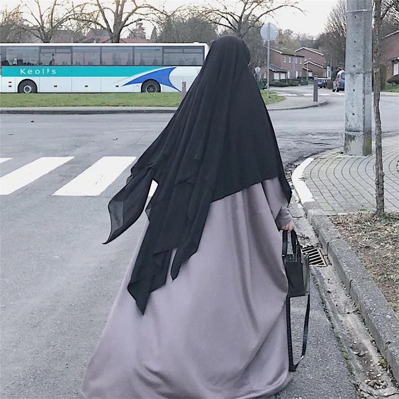Ramadan Eid Muslim Prayer Garment Long Khimar Hijab Scarf Sleeveless Tops Islamic Women Abaya Hijabs Jilbab Abayas Arab Clothing