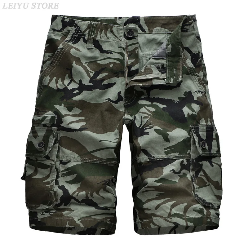 

Камуфляжные повседневные шорты с карманами для мужчин, мужская летняя техническая одежда, спортивная одежда для мужчин, для фитнеса, пляжа, ...