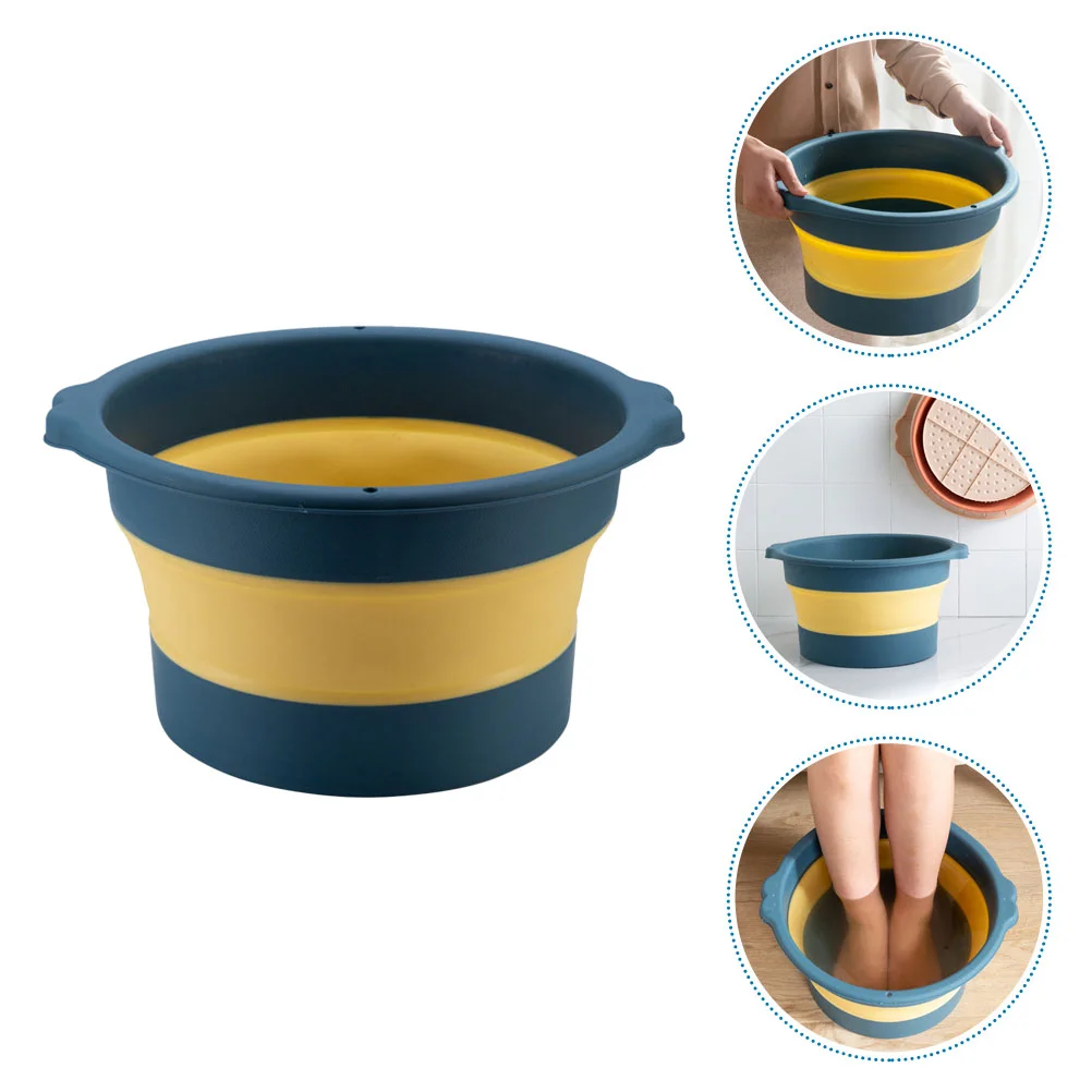 

Tub Foot Wash Basin Bath Dish Soaking Collapsible Portable Bucket Spa Foldable Soak Folding Saving Tray Storage Kitchen Washing