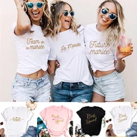 bachelorette party shirts bride team bridal tshirts engagement ceremony going to get married partners clothes for weddings tops