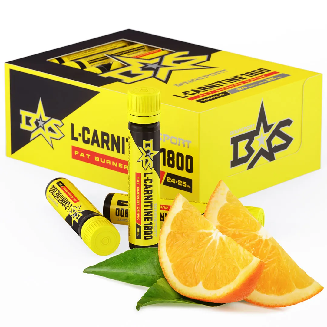 Л-Карнитин питьевой Binasport &quotL-Carnitine 1800 мг&quot 24 фл по 25 мл со вкусом апельсина |