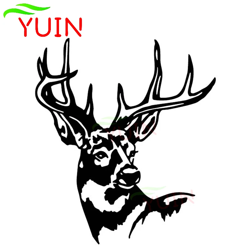 

Deer Head Creative Door Car Decals Fashion Decoration Personalized PVC Waterproof Sunscreen Stickers Can Be Customized Color