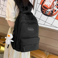 casual schoolgirl light backpack 46 l large capacity computer simple real quality strong and durable travel backpack black s100