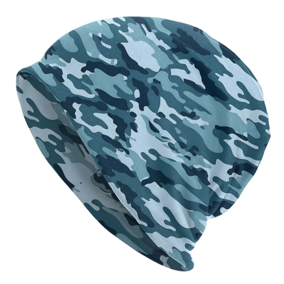 Синие камуфляжные шапки с камуфляжным принтом вязаная шапка для мужчин и женщин