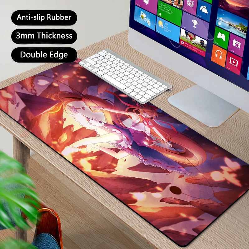 

Desk Pad Mouse Pads Touhou Project Xxl Mousepad Anime Pc Gamer Accessories Keyboard Gaming Mats Computer Tables Playmat Deskmat