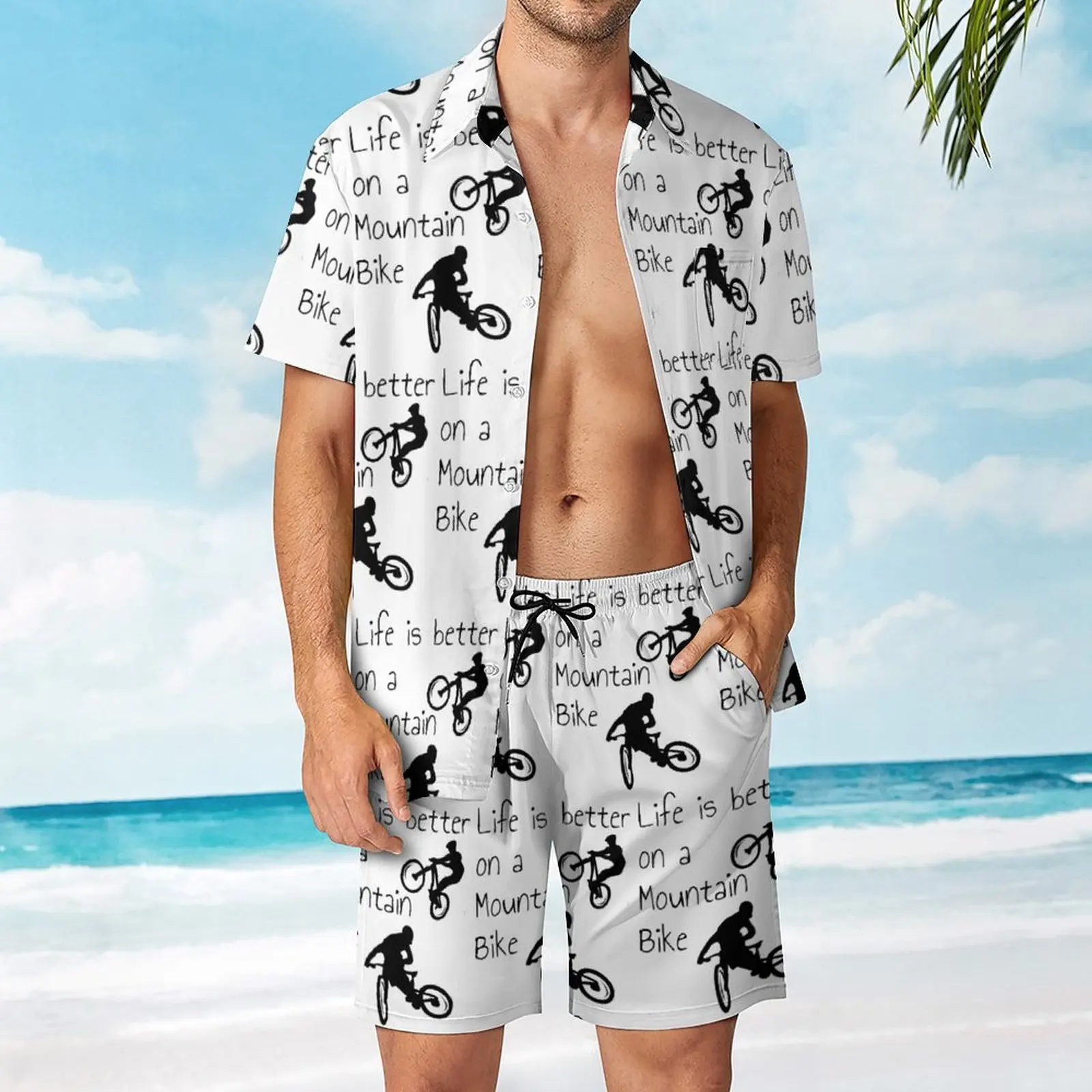

Mtb Mountain Bike Cycling Classic 11 Men's Beach Suit Graphic Cool 2 Pieces Pantdress High Grade Home Eur Size