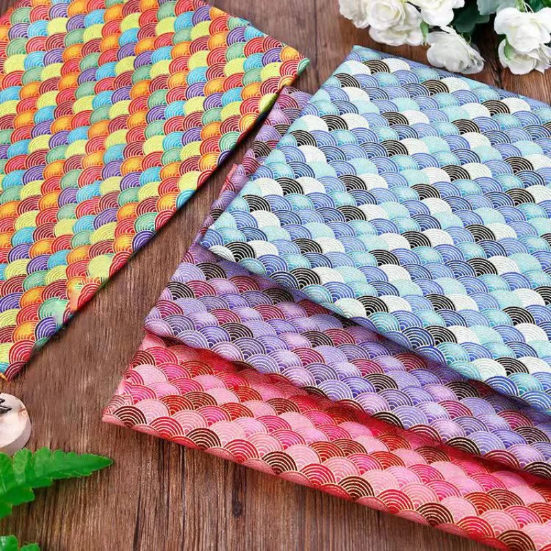 

50*150cm100% Cotton Bronzing Japanese Style Fabrics Diy Handmade Cloth for Sewing Tablecloth Gold Bag Seam Patchwork By The Yard