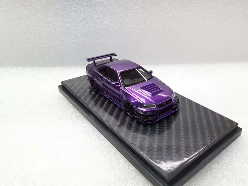 

404 Error 1:64 Nissan GTR R34 Midnight purple /chameleon blue Model Car