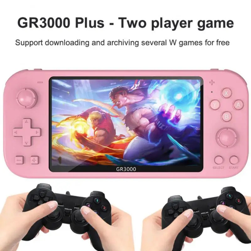 

GR3000 Handheld Game Players 5 Inch Screen Retro Game Console 8GB No Repeat 2500 Free Games For PS1/MAME/Arcade Video Gaming