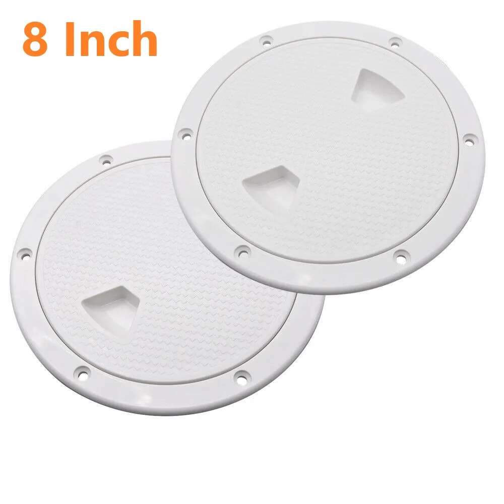 

2pcs 8" Marine Boat Deck Hatch Cover Lid Inspection Hatch RV Round Plastic Deck Plate Access Cover Replacement For Yacht