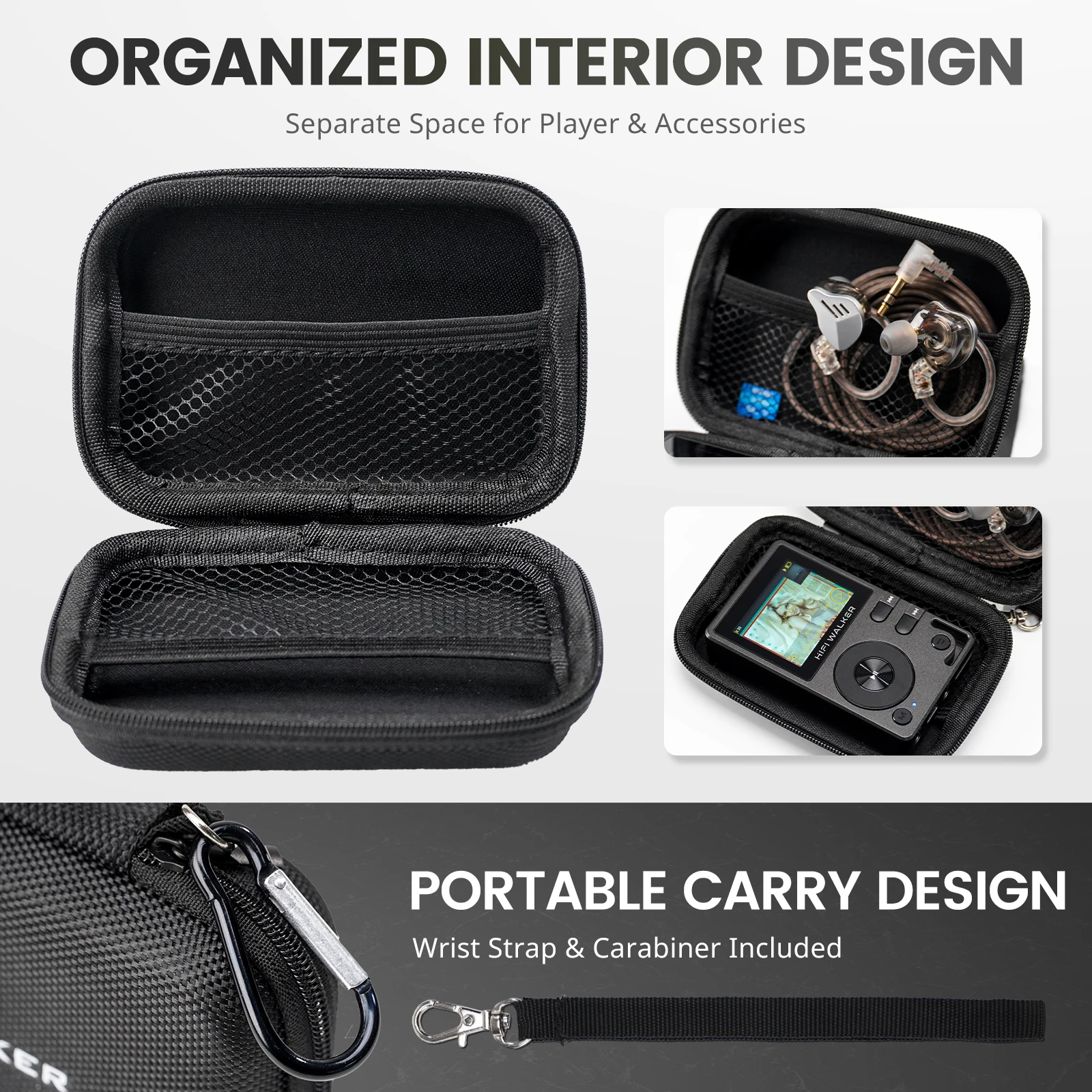 Фото Чехол для MP3-плеера HIFI WALKER H2/ H2 Touch/ G7/ G7Mini/H2Mini MP3/MP4, 4,5-дюймовый жесткий чехол из EVA, защитный дорожный кейс №4