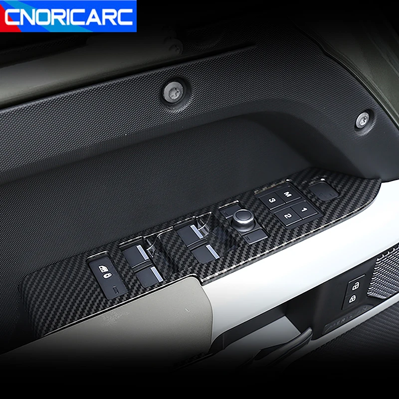 

ABS Car Window Glass Lifting Door Armrest Panel Frame Cover Trim For Land Rover Defender 110 Version 2020-2022 Interior Stickers