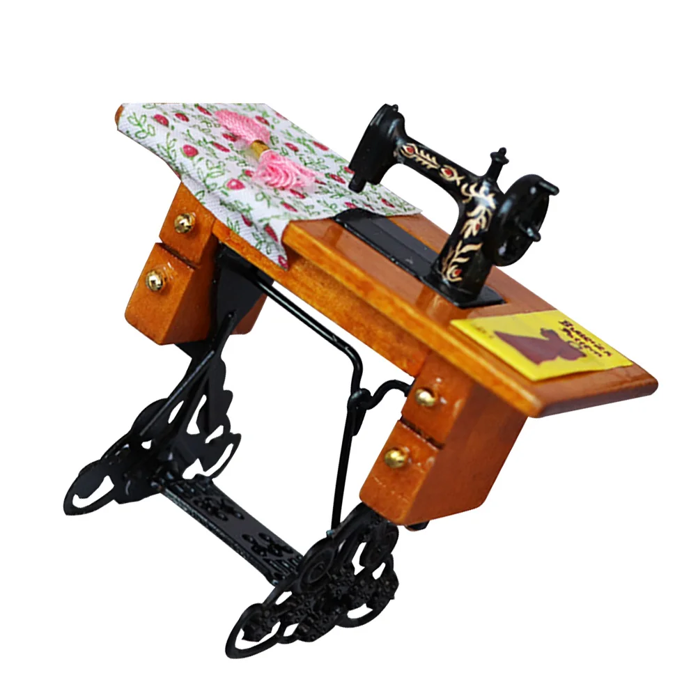 

Mini Sewing Machine Adornment Old-fashioned Sewing Machine Model Mini House Decor