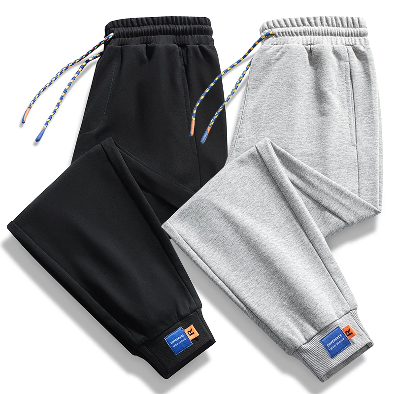 

2022 spring new sports pants boys' pure cotton loose fashion guard pants solid color casual large Leggings M-8XL